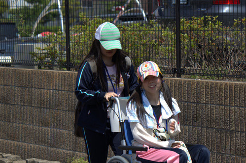 車いす　介助体験授業 046